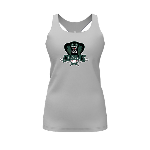 [CUS-DFW-RCBK-PER-GRY-FYS-LOGO2] Racerback Tank Top (Female Youth S, Gray, Logo 2)