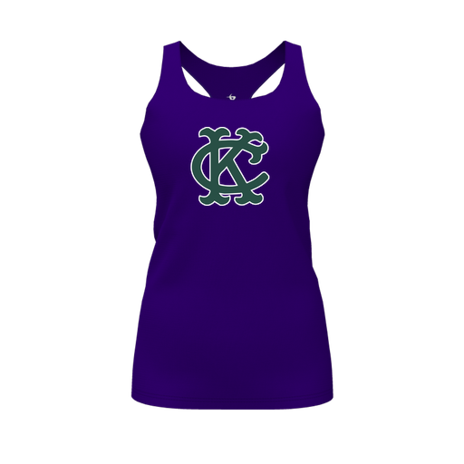 [FT0TRBPP-FYS-LOGO1] Decker Racerback Tank Top (Female Youth S, Purple, Logo 1)