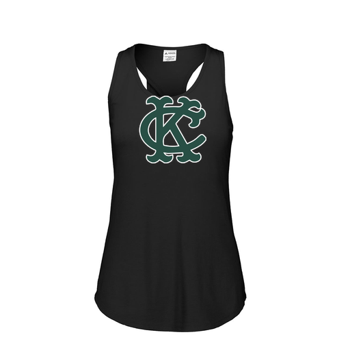 [FT0TUBBK-FAS-LOGO1] Ladies Tri Blend Tank Top (Female Adult S, Black, Logo 1)