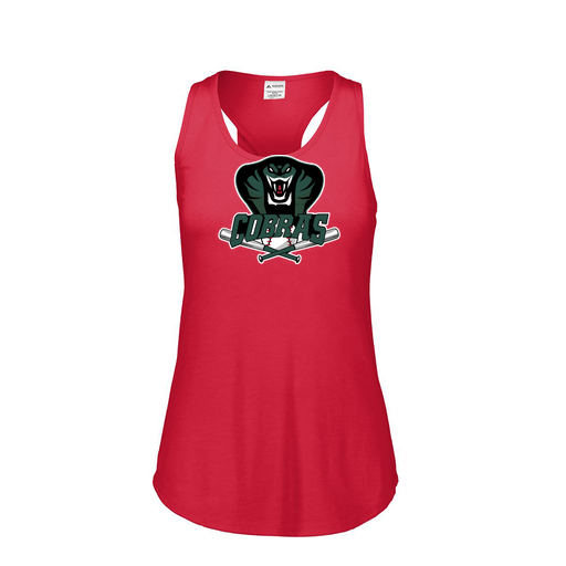 [3078.V96.S-LOGO2] Ladies Tri Blend Tank Top (Female Adult S, Red, Logo 2)