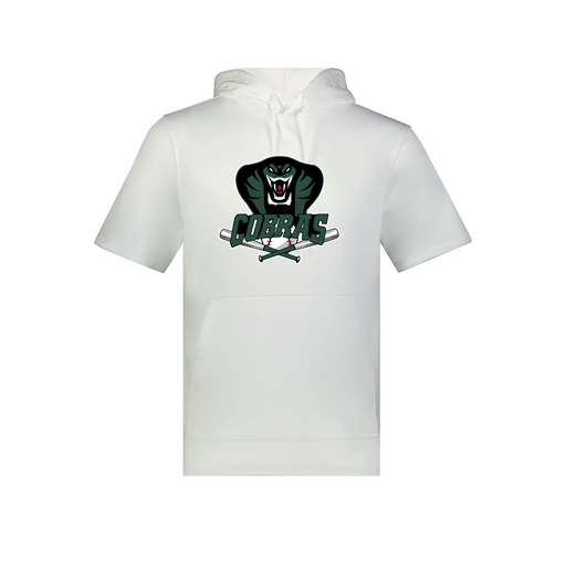 [6871.005.S-LOGO2] Men's Dri Fit Short Sleeve Hoodie (Adult S, White, Logo 2)