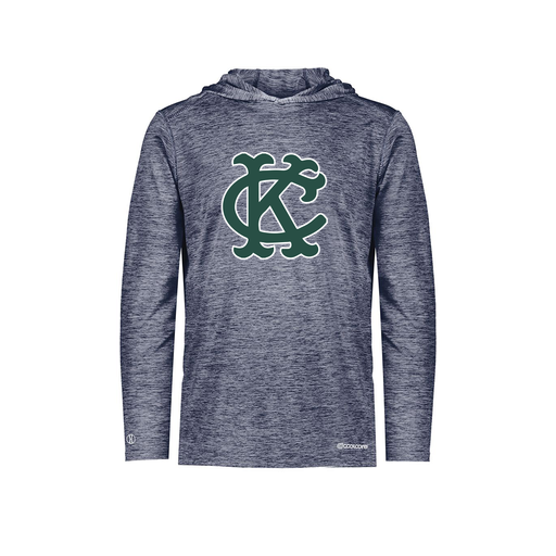 [FOLHCGNV-AS-LOGO1] Decker Men's Charge Hoodie (Adult S, Navy, Logo 1)