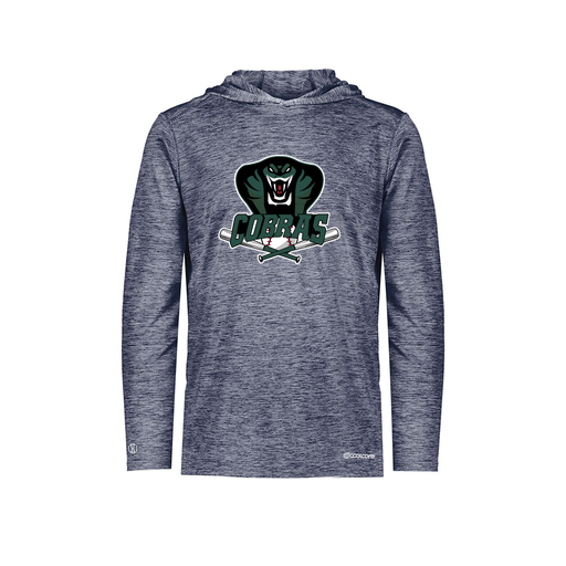 [FOLHCGNV-YS-LOGO2] Decker Youth Charge Hoodie (Youth S, Navy, Logo 2)