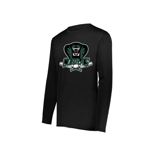[222822.080.XS-LOGO2] Men's LS Smooth Sport Shirt (Adult XS, Black, Logo 2)