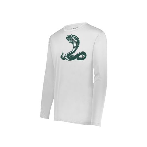 [222823.005.S-LOGO3] Youth LS Smooth Sport Shirt (Youth S, White, Logo 3)