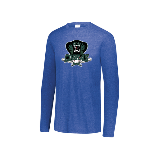 [3076.U55.S-LOGO2] Youth LS Ultra-blend T-Shirt (Youth S, Royal, Logo 2)