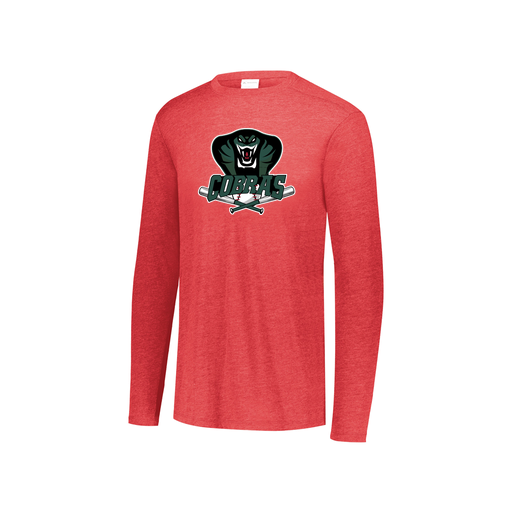 [3076.V96.S-LOGO2] Youth LS Ultra-blend T-Shirt (Youth S, Red, Logo 2)