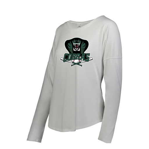 [FTLCUBWH-FAS-LOGO2] Decker Women's Tri-Blend T-Shirt - Long Sleeve (Female Adult S, White, Logo 2)