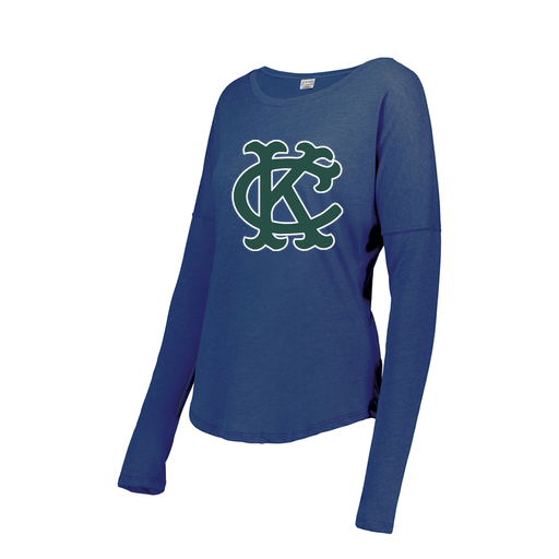 [FTLCUBRY-FAS-LOGO1] Decker Women's Tri-Blend T-Shirt - Long Sleeve (Female Adult S, Royal, Logo 1)